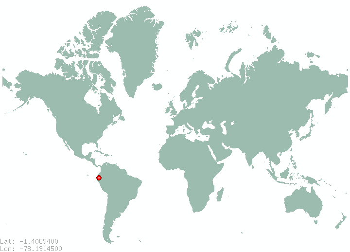 Topo in world map